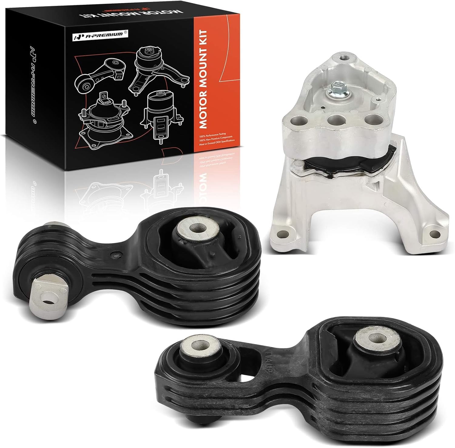 A-Premium 3PCS Engine Motor Mount and Torque Strut Mount Kit Compatible with Honda Accord 2018 2019 2020, 1.5L, Automatic CVT Transmission Only, Replace# 50880TVAA11, 50890TVAA11
