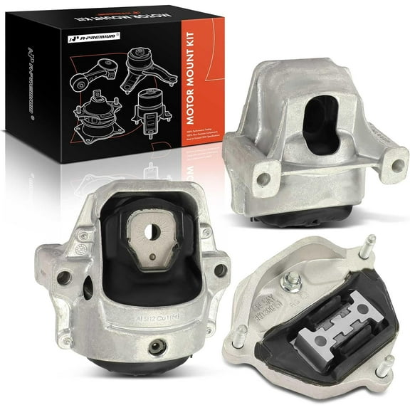 A-Premium 3PCS Engine Motor Mount and Transmission Mount Kit Compatible with Audi A4 Quattro 2013-2016, A5 Quattro 2013-2017, 2.0L, Manual Transmission Only, Replace# 8K0399151AJ, 8R0199381AL