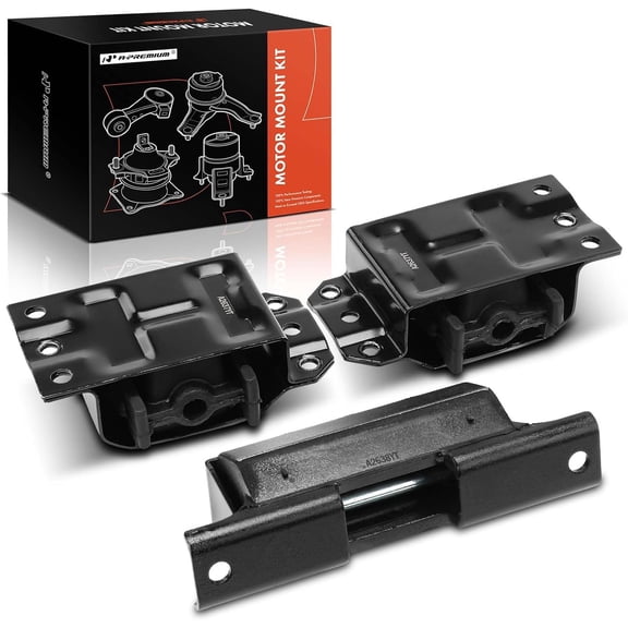 A-Premium 3PCS Engine Motor Mount and Transmission Mount Kit Compatible with Chevrolet Tahoe, Blazer, K1500/K2500 Suburban, K3500 & GMC Yukon, Jimmy & Cadillac Escalade, Automatic Transmission