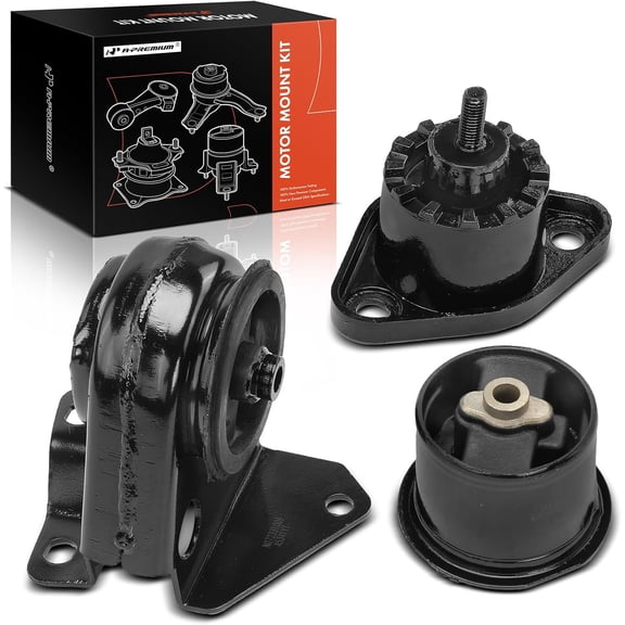A-Premium 3PCS Engine Motor Mount and Transmission Mount Kit Compatible with Chevrolet S10 1994-2003 & GMC Sonoma 1994-2003 & Isuzu Hombre 1998-2000, 2.2L, Automatic Transmission Only