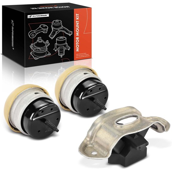 A-Premium 3PCS Engine Motor Mount and Transmission Mount Kit Compatible with Ford Thunderbird 2002-2005 & Lincoln LS 2000-2006, 3.0L 3.9L, Automatic Transmission Only