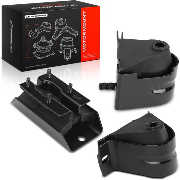 A-Premium 3PCS Engine Motor Mount and Transmission Mount Kit Compatible with Jeep Cherokee 1987-1999, Comanche 1987-1992, Wagoneer 1987-1990, 4.0L, Automatic Transmission, Replace# 52019201, 52002334