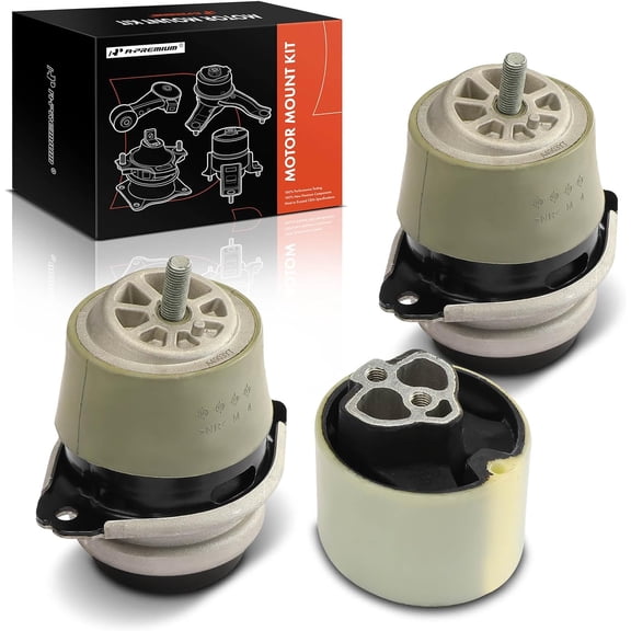 A-Premium 3PCS Engine Motor Mount and Transmission Mount Kit Compatible with Volkswagen Touareg 2004-2009 & Audi Q7 2007-2010, 3.2L 4.2L, Automatic Transmission, Replace# 7L6199131A