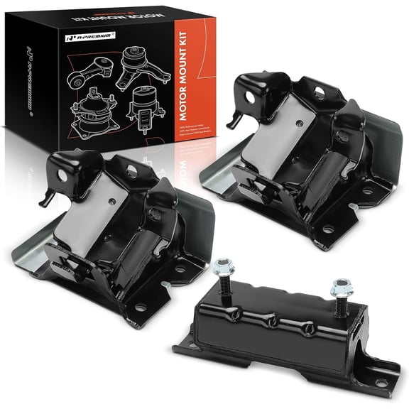 A-Premium 3PCS Engine Motor Mount and Transmission Mount Set Compatible with Chevrolet Silverado 2500 3500 HD, Silverado 2500 HD Classic, Silverado 3500 Classic & GMC Sierra 2500 3500 HD, Sierra 3500