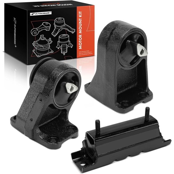 A-Premium 3PCS Engine Motor Mount and Transmission Mount Set Compatible with Dodge Ram 2500, Ram 3500, 1998 1999 2000 2001 2002, 5.9L, Replace# 52058219, 52058218