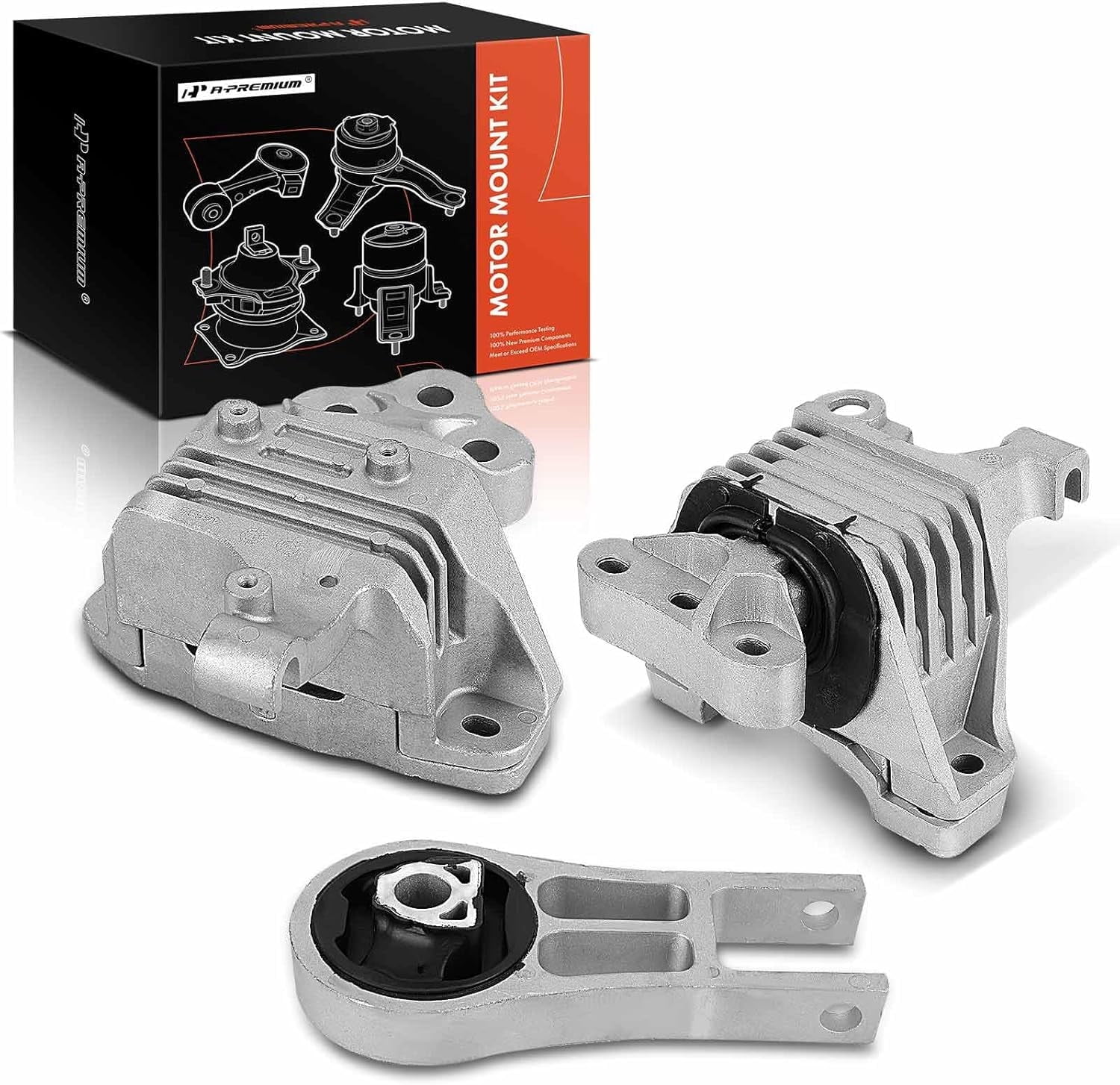 A-Premium 3PCS Engine Motor Mount and Transmission Mount Set Compatible with Jeep Cherokee 2014 2015 2016 2017 2018, L4 2.4L, Naturally Aspirated, Replace# 68256971AB, 68418876AB