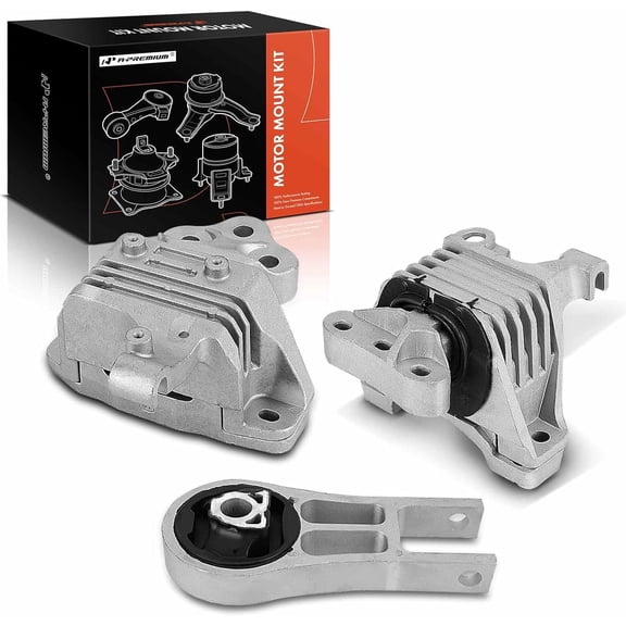 A-Premium 3PCS Engine Motor Mount and Transmission Mount Set Compatible with Jeep Cherokee 2014 2015 2016 2017 2018, L4 2.4L, Naturally Aspirated, Replace# 68256971AB, 68418876AB