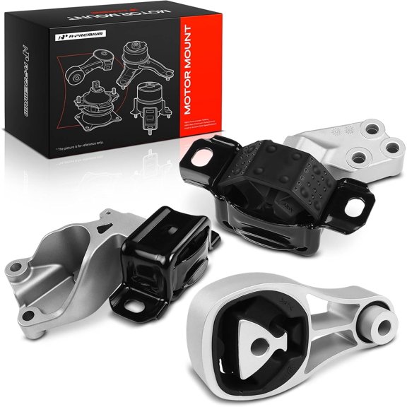 A-Premium Engine Motor and Transmission Mount Kit, with Torque Strut Mount | Compatible with Smart Fortwo Electric 2011-2015, Fortwo 2008-2015 L3 1.0L Petrol, Set of 3, Reduce Vibration and Noise
