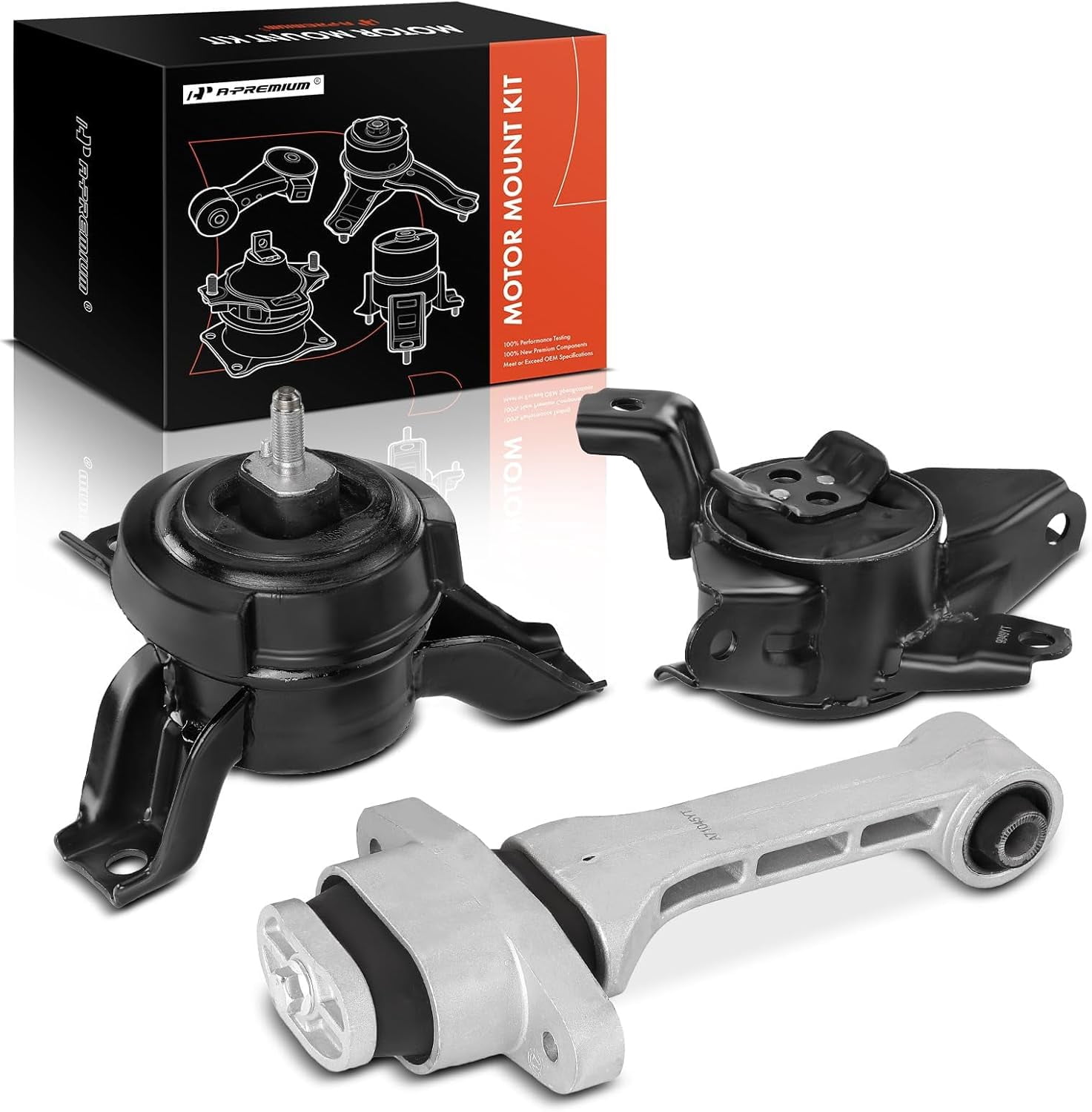 A-Premium 3PCS Engine Motor Mount and Transmission Mount and Torque Strut Mount Kit Compatible with Kia Sorento 2014-2015 & Hyundai Santa Fe Sport 2013-2018, 2.4L 3.3L, AWD, Automatic Transmission