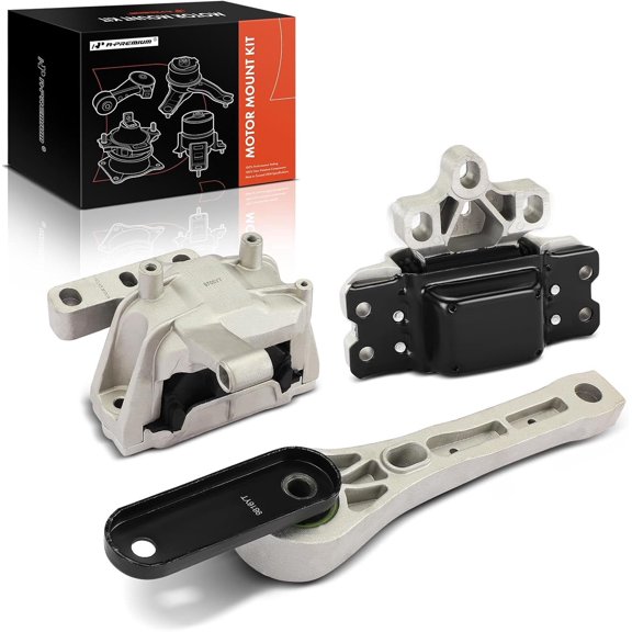 A-Premium 3PCS Engine Motor Mount and Transmission Mount and Torque Strut Mount Kit Compatible with Volkswagen Tiguan 2009-2017 & Audi Q3/Q3 Quattro 2015-2018, 2.0L, Automatic Transmission Only