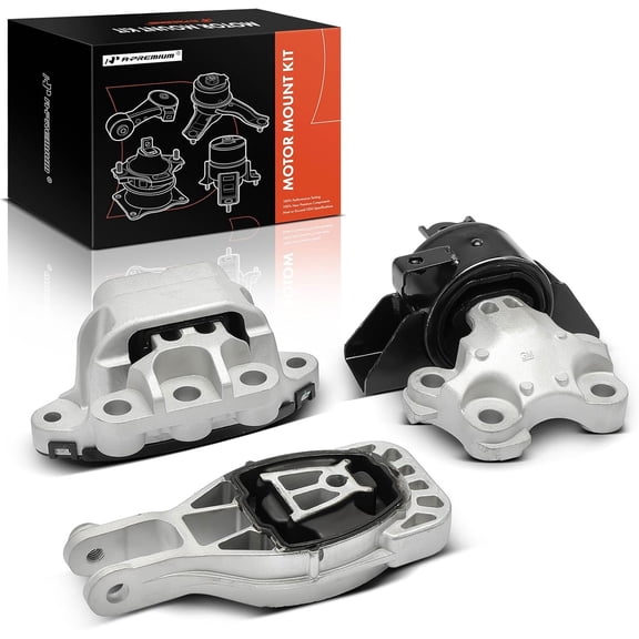 A-Premium 3PCS Engine Motor Mount Transmission Mount and Torque Strut Mount Set Compatible with Buick Encore 2016-2019 2021-2022 1.4L & Chevrolet Trax 2016-2017 1.4L, Automatic Transmission