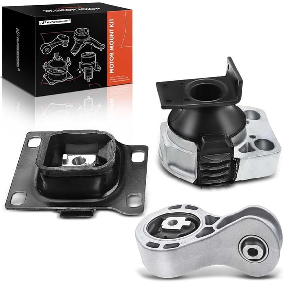 A-Premium 3PCS Engine Motor Mount Transmission Mount Torque Strut Mount Set Compatible with Ford 2008 2009 2010 2011 Focus L4 2.0L, Replace# 8S4Z6068A 5S4Z7M121A 5S4Z6038AA
