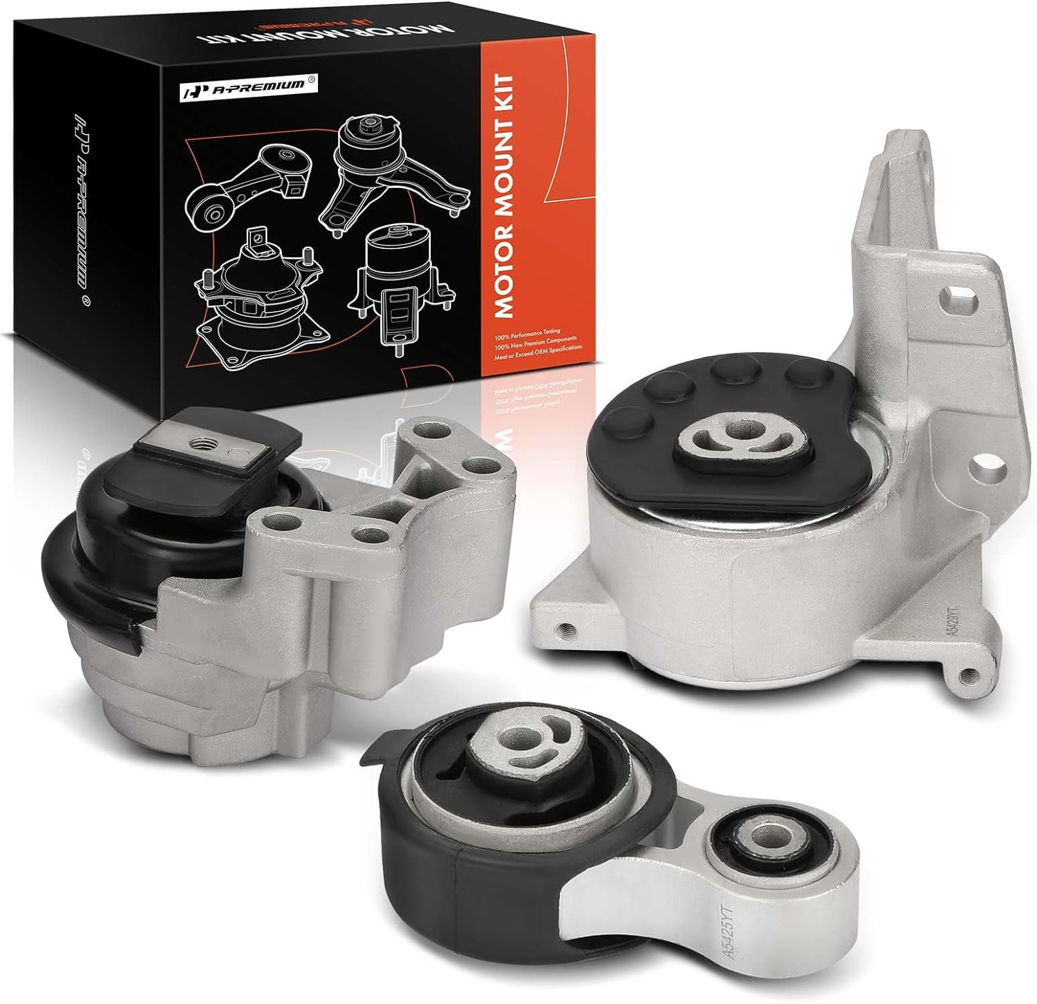 A-Premium 3PCS Engine Motor Mount Transmission Mount Torque Strut Mount Set Compatible with Ford Taurus 2008-2012, Taurus X 2008-2009, Flex 2009-2012 & Lincoln MKS 2009-2012 & Mercury Sable 2008-2009