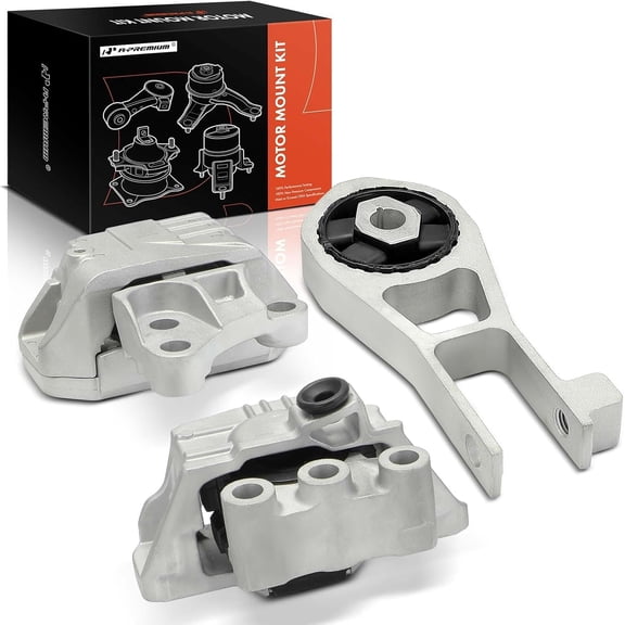 A-Premium 3PCS Engine Motor Mount Transmission Mount and Torque Strut Mount Set Compatible with Jeep BU Series Renegade 2015-2018 & Fiat 500X 2016-2018, 2.4L