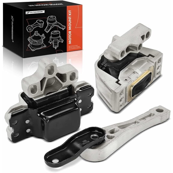 A-Premium 3PCS Engine Motor Mount Transmission Mount and Torque Strut Mount Set Compatible with Volkswagen Jetta 2006-2008, GTI 2006-2014, Jetta City 2007-2009 & Audi A3 2006-2013, A3 Quattro, 2.0L
