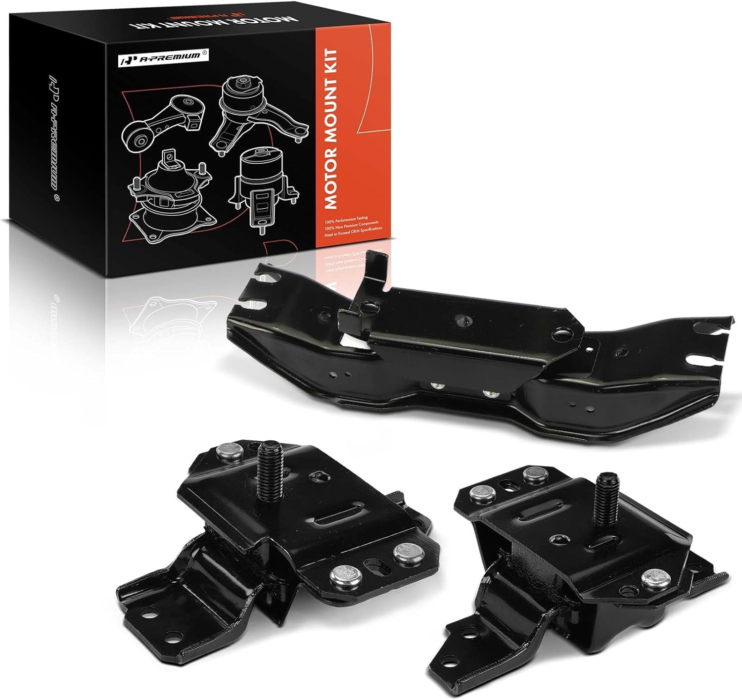 A-Premium 3PCS Engine Motor Mount and Transmission Mount Kit Compatible with Ford Mustang 1996-2004, 3.8L 3.9L, Automatic Transmission Only