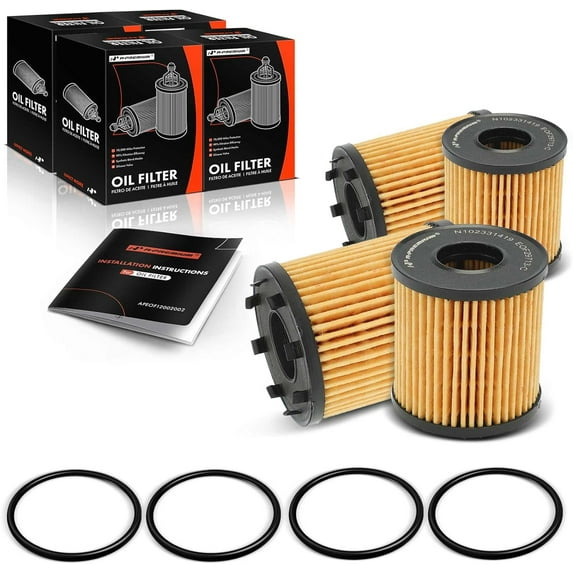 A-Premium 4-PC 10K Miles Protection Oil Filter Compatible with Jeep Renegade 2015-2018 & Dodge Dart 2013-2016 & Fiat 500 2012-2019, 500X 2016-2018, 500L 2014-2020, 124 Spider 2017-2020
