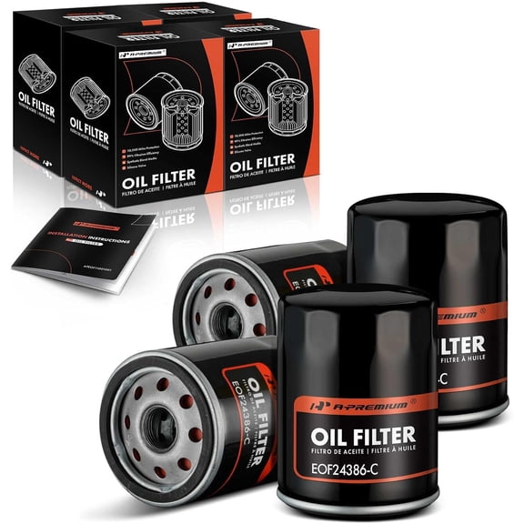 A-Premium 4-PC 10K Miles Protection Spin On Oil Filter Compatible with for Toyota Camry, RAV4, Corolla, Highlander & Nissan Sentra & Chevy & Lexus & Infiniti & Suzuki & for Scion & Daihatsu & Geo