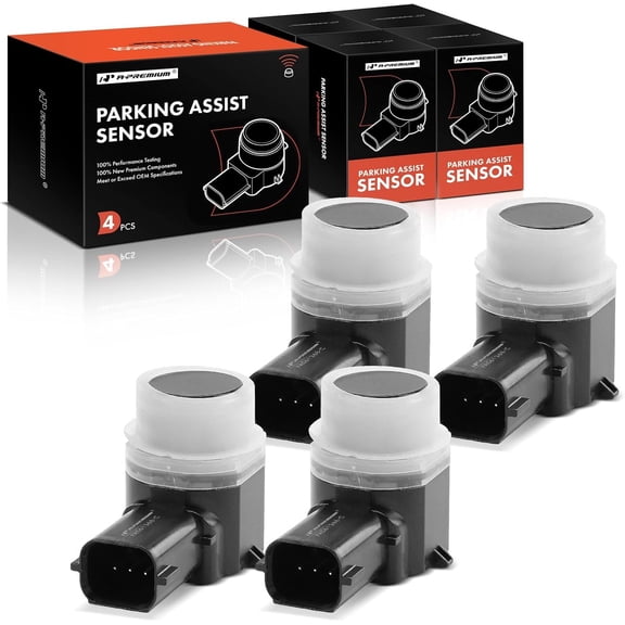 A-Premium 4-PC Front Outer Reverse Backup Parking Assist Sensor Compatible with Select Ford Models - Escape 2017 2018 2019, Replace# EM2T15C868BA, F1ET15C868AA