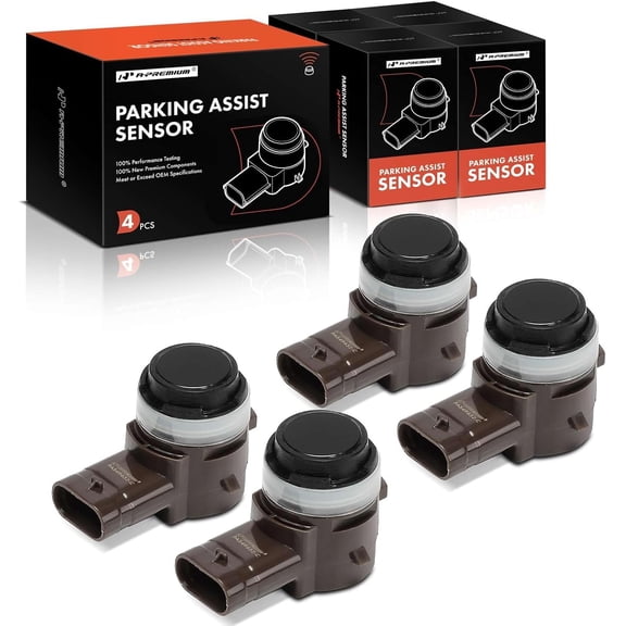 A-Premium 4-PC Front & Rear Reverse Backup Parking Assist Sensor Compatible with BMW & Mini Models - X5, 530e, 530i, 540i, 530e/530i/540i/540d xDrive, Cooper, X3, X1, X6, i3, i3s, X4, X2, i8