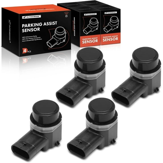 A-Premium 4-PC Front Reverse Backup Parking Assist Sensor Compatible with Select Land Rover Models - Range Rover 2014-2015, Range Rover Evoque 2012-2015, Range Rover Sport 2014-2015, LR4 2015