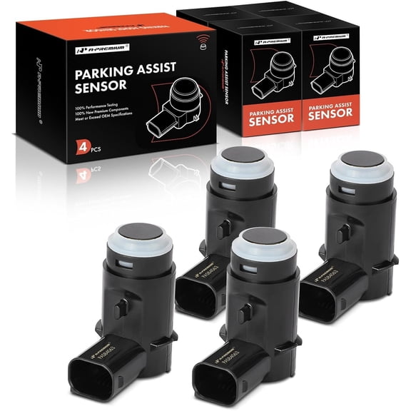A-Premium 4-PC Rear PDC Reverse Backup Parking Aid Assist Sensor Compatible with Ford and Lincoln Models - F-150 F150 2009-2014, Mark LT 2010-2014, Replace# 9L3Z-15K859-D