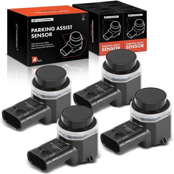 A-Premium 4-PC Rear Reverse Backup Parking Assist Sensor Compatible with Select Ford Models - Escape 2013-2016, Transit, Transit Custom, Transit-150, Transit-250, Transit-350, Transit-350 HD