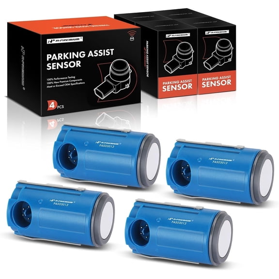 A-Premium 4-PC Rear Reverse Backup Parking Assist Sensor Compatible with Select Mercedes-Benz Models - C230, C280, C43 AMG, S430, S500, S55 AMG, S600, G500, G55 AMG, Replace# 0263003013, 0015425918
