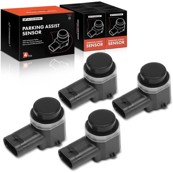 A-Premium 4-PC Rear Reverse Backup Parking Assist Sensor Compatible with Select Ford Models - Transit-150 2015 2016 2017 2018 2019, Replace# 99228TB