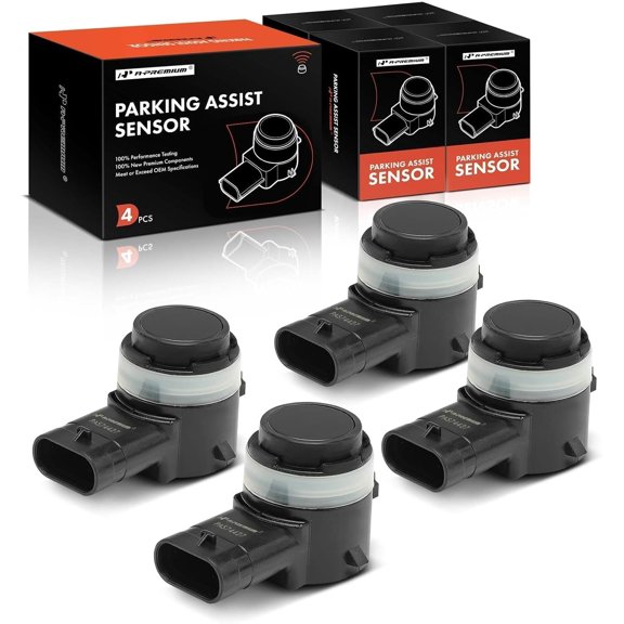 A-Premium 4-PC Reverse Backup Parking Assist Sensor Compatible with BMW & Mini Models - X5, 740i, 750i xDrive, X6, i3, i8, 2014-2016, X4 2015-2016, 750i, Cooper Clubman, 2016