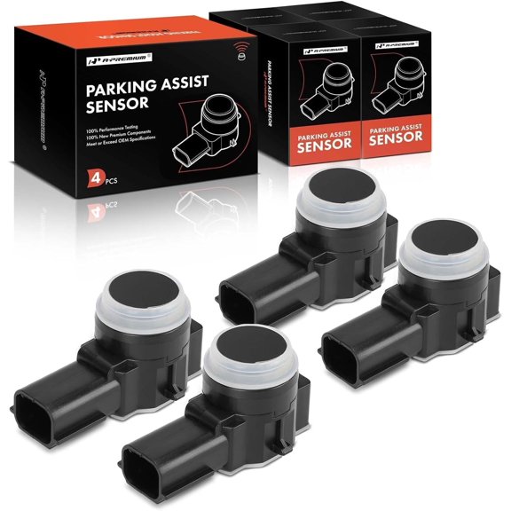 A-Premium 4-PC Reverse Backup Parking Assist Sensor Compatible with Jeep & Chrysler & Dodge Models - 1500 2023, Grand Cherokee 2016-2023, Cherokee, 200, Durango, Dart, Replace# 1TK84WS2AA