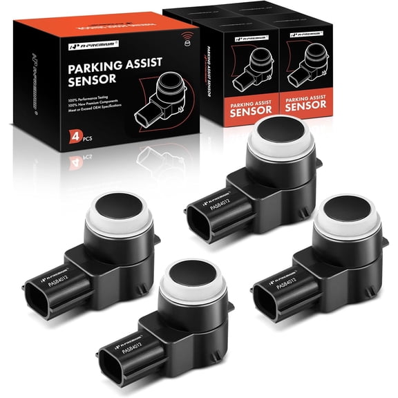 A-Premium Parking Assist Sensor Compatible with Chevy, Cadillac and Buick | Backup Sensor for Equinox 2010-2012, Traverse 2018-2019, SRX 2010-2016, Verano 2012-2017, Volt, ELR, 4-Pack