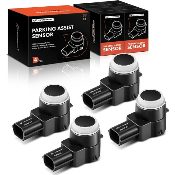A-Premium 4-PC Reverse Backup Parking Assist Sensor Compatible with Select Chevrolet, GMC, Buick and Cadillac Models - Equinox, Cruze, Terrain, Camaro, Encore, Trax, Regal, XTS, Volt, Cascada, ELR