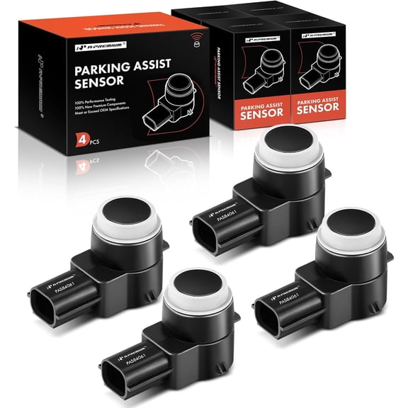 A-Premium 4-PC Reverse Backup Parking Assist Sensor Compatible with Select Chevrolet, GMC, Buick and Cadillac Models - Equinox, Cruze, Terrain, Camaro, Encore, Trax, Regal, XTS, Volt, Cascada, ELR
