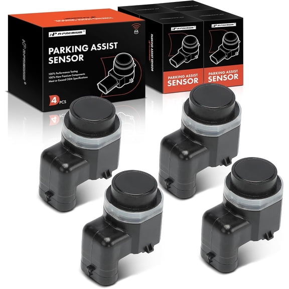 A-Premium 4-PC Reverse Backup Parking Assist Sensor Compatible with Select Jaguar Models - XF 2009-2017, XFR 2010-2015, XFR S 2013-2015, XJ 2010-2017, XJR 2014-2017, XE 2017, Replace# C2Z22810