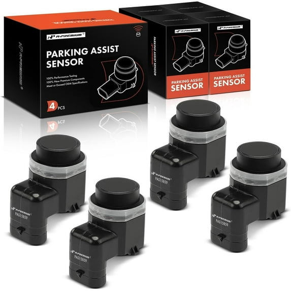 A-Premium 4-PC Reverse Backup Parking Assist Sensor Compatible with Land Rover Models - Range Rover 2010-2015, Range Rover Sport 2014-2015, Range Rover Evoque 2012-2015, LR4 2010-2015