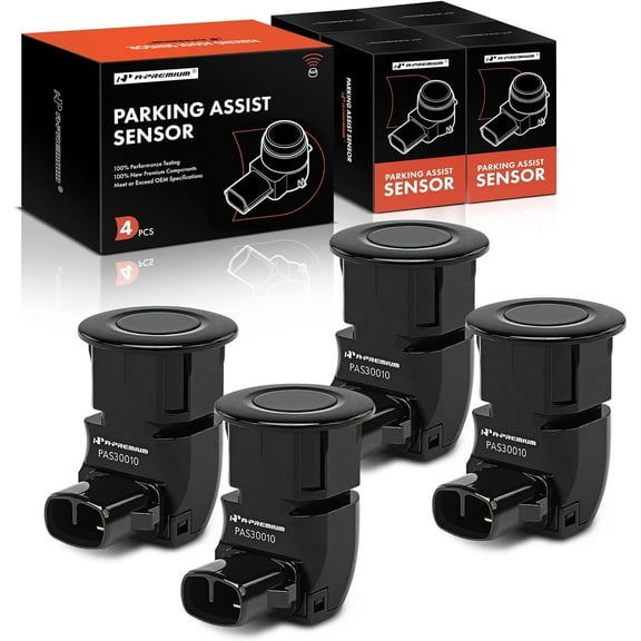 A-Premium 4-PC Reverse Backup Parking Assist Sensor Compatible with Select Lexus Models - IS F 2008-2010, IS250/IS350 2006-2010, GS300 2006, GS350 2007-2011, GS430 2006-2007, GS450h 2007-2011, GS460