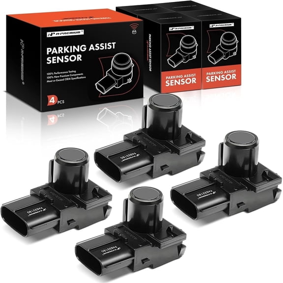 A-Premium 4-PC Reverse Backup Parking Assist Sensor Compatible with Toyota & Lexus Models- Sienna 2011-2017,RX450h/RX350 From 2010 To 03/2012, GX460 2010 To 10/2012, Replace# 89341-33180, 89341-06020