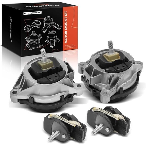 A-Premium 4 PCS Engine Motor Mount and Transmission Mount Set Compatible with BMW 320i, 328i, 330e, 330i, 335i, 340i, 428i, 435i, 440i Gran Coupe, M235i, M240i, 228i, M2, 2.0L 3.0L, RWD