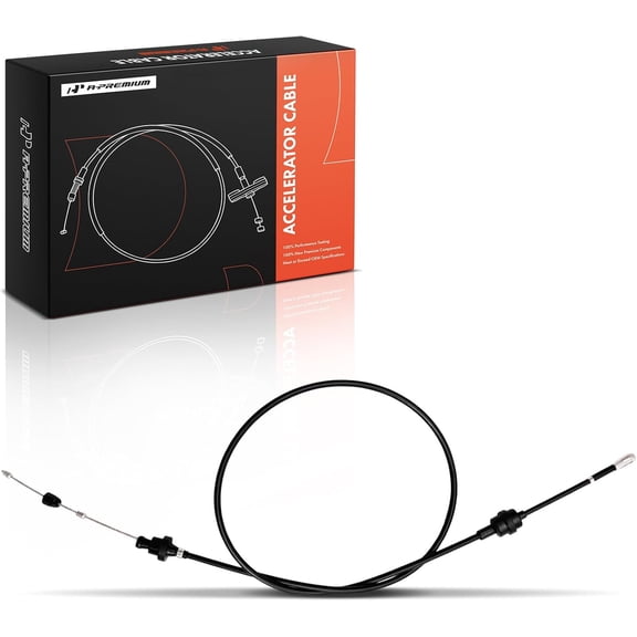 A-Premium 49.87 inch Carburetor Accelerator Cable Compatible with GMC & Chevrolet Models - C1500 C2500 C3500 K1500 K2500 K3500 1988-1990, V1500 V2500 Suburban 1989, V3500 1989, 6.2L