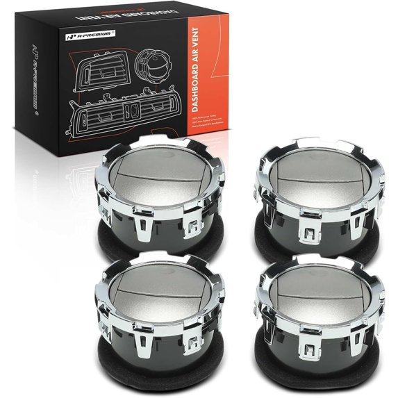 A-Premium 4PCS Dashboard Air Vent Compatible with Ford F-250 F-350 F-450 F-550 Super Duty 2011 2012 2013 2014 2015 2016, Chrome Silver
