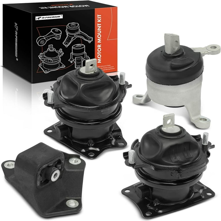 Complete Engine & Transmission Mount Kit For 2001-2004 Acura MDX & 2003-2004 Honda Pilot 3.5L V6 4WD (5-Piece Set)