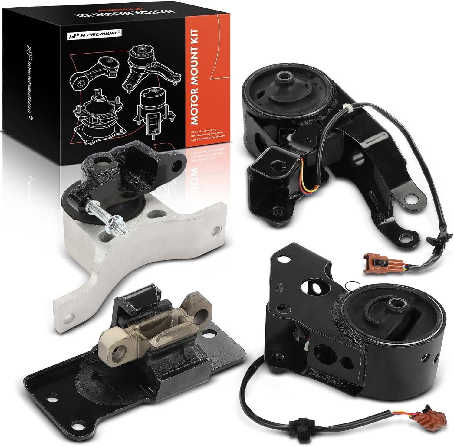 A-Premium 4PCS Engine Motor Mount and Transmission Mount Kit Compatible with Nissan Murano 2003 2004 2005 2006 2007, 3.5L, AWD, Automatic Transmission, Replace# 11270CN20B, 112108J100