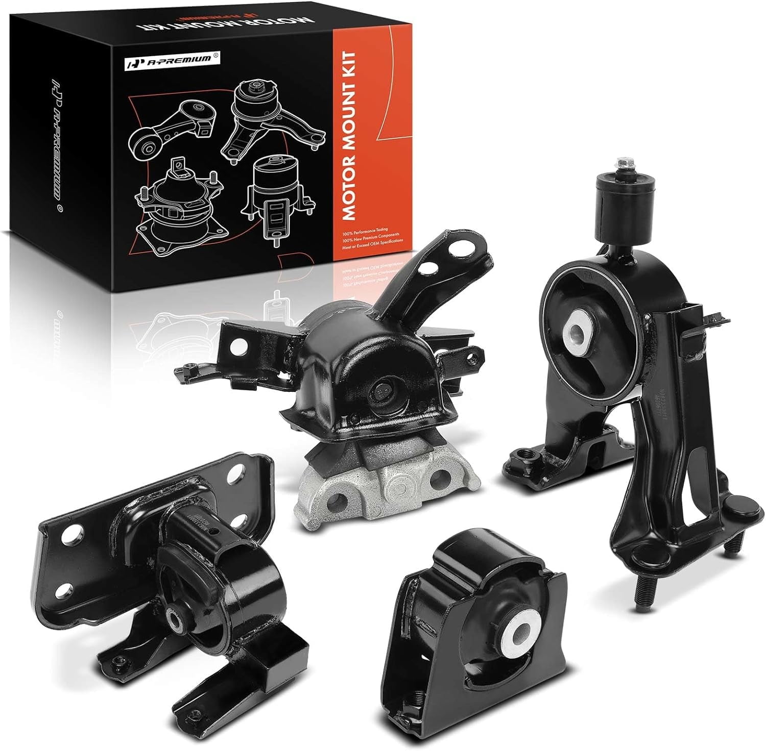 A-Premium 4PCS Engine Motor Mount and Transmission Mount Kit Compatible with Scion xB 2008-2015 2.4L, Automatic Transmission, Replace# 1237228290, 1237122240