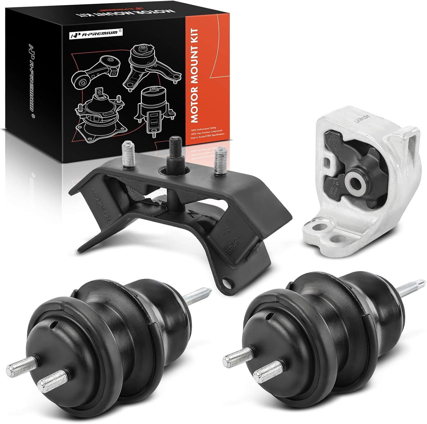 A-Premium 4PCS Engine Motor Mount and Transmission Mount Kit Compatible with Subaru Outback Legacy 2013-2014 2.5L, Automatic Transmission, Replace# 41022FJ000, 41022AJ21B