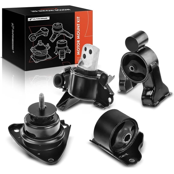 A-Premium 4PCS Engine Motor Mount and Transmission Mount Set Compatible with Kia Forte, Forte Koup 2010-2013, Forte5 2012-2013, L4 2.0L 2.4L, Automatic Transmission, Replace# 218100Q000, 218301M100