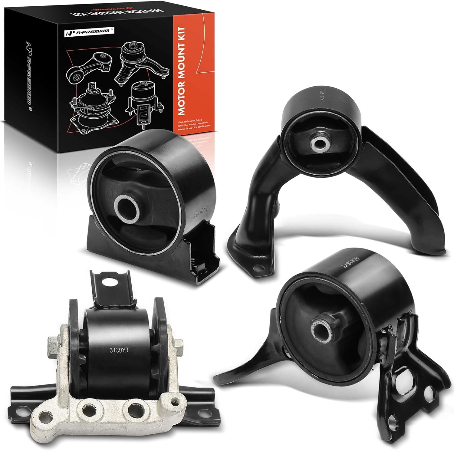 A-Premium 4-Piece Engine Mount Set For Mitsubishi Outlander Sport, Lancer, RVR (2011-2021)