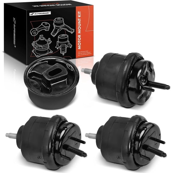 A-Premium 4PCS Engine Motor Mount and Transmission Mount and Torque Strut Bushing Kit Compatible with Ford Five Hundred, Freestyle & Mercury Montego, 2005-2007, 3.0L, Replace# 5F9Z6068A, 5F9Z6038BA