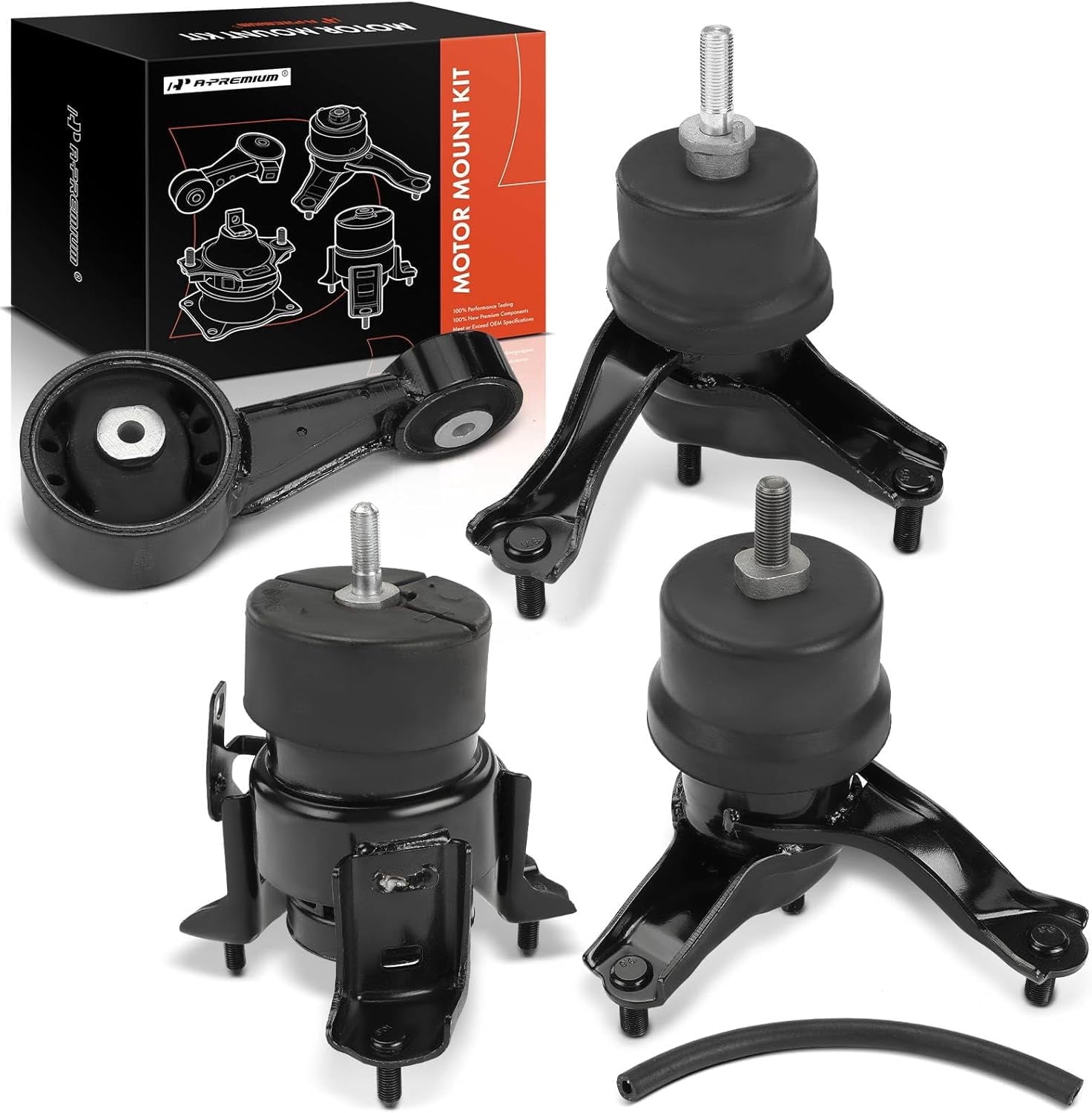 A-Premium 4PCS Engine Motor Mount Transmission Mount and Torque Strut Mount Kit Compatible with Toyota Avalon 2005 2006 2007, 3.5L, Automatic Transmission, Replace# 123720A040, 123620P010