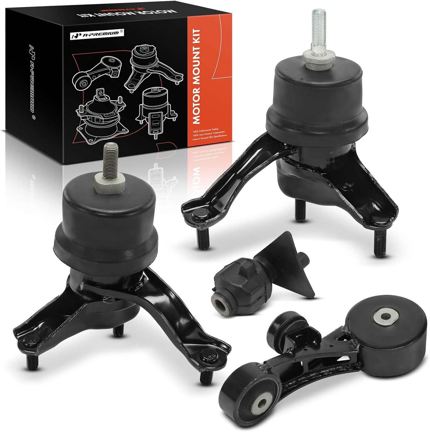 A-Premium 4PCS Engine Motor Mount and Transmission Mount and Torque Strut Mount Kit Compatible with Toyota Venza 2009-2016 3.5L, Automatic Transmission, Replace# 123630P070, 123720H090